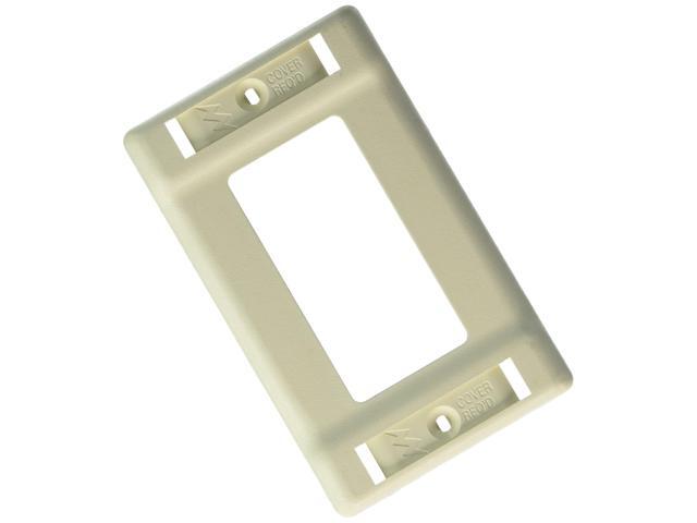 iStation Decorator Cover Plate with Label Field 1 Gang White
