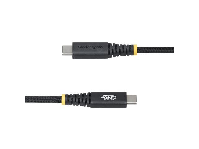 StarTech 10ft (3m) USB-C Charging Cable, 240W (5A) PD EPR, Dual-Layer Silicone/Braided Jacket, USB 2.0 Laptop Charger Cable, USB-IF Certified,...