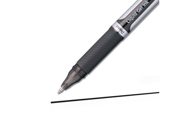 Pentel EnerGel Deluxe Gel Pen 0.7mm, Black Ink, 12-Pack BL57A