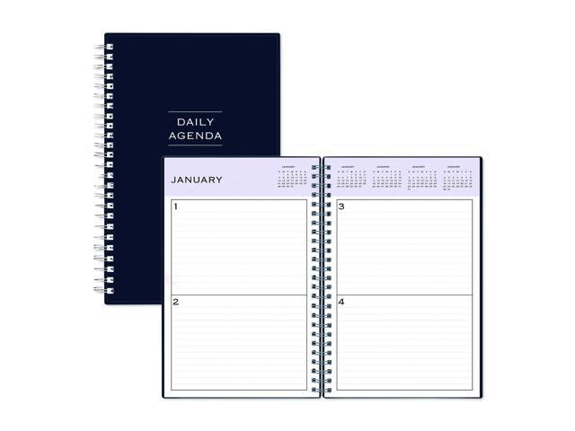 Perpetual Daily Planner 8.5 x 5.5 Blue Cover 52 Weeks: Undated 141138