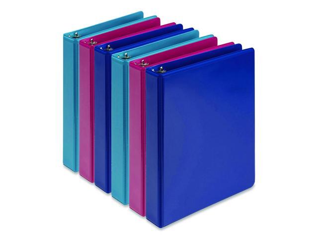 Samsill Ring Binder MP28609 Economy 1' 6 Pack Assorted Colors
