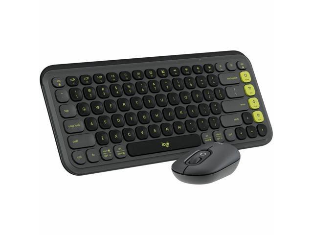 Logitech POP ICON COMBO Bluetooth Keyboard and Mouse Combo. Graphite/Green