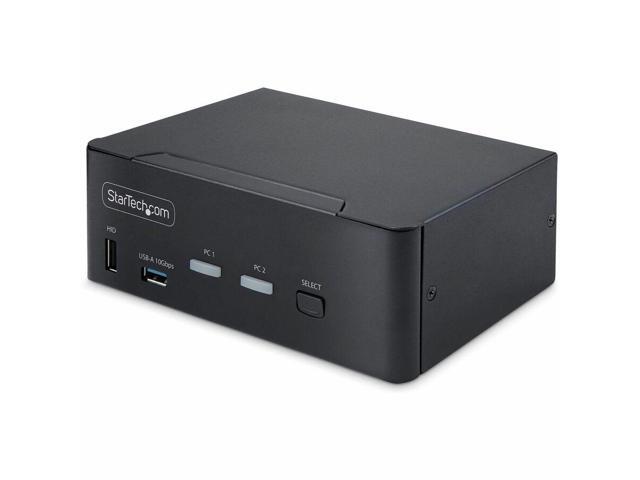 StarTech 2-Port Dual-Monitor DisplayPort 1.4 KVM Switch - 8K 60Hz / 4K 144Hz - 2x USB 10Gbps Ports - Hotkey Switching - TAA Compliant (P2CDD143 KVM...