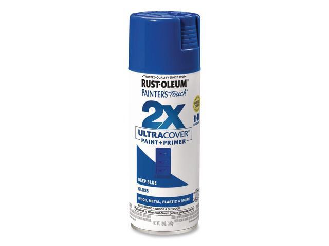 Painters Touch 2X Ultra Cover Spray Paint Gloss Deep Blue 12 oz Aerosol Can 6/Carton 334032