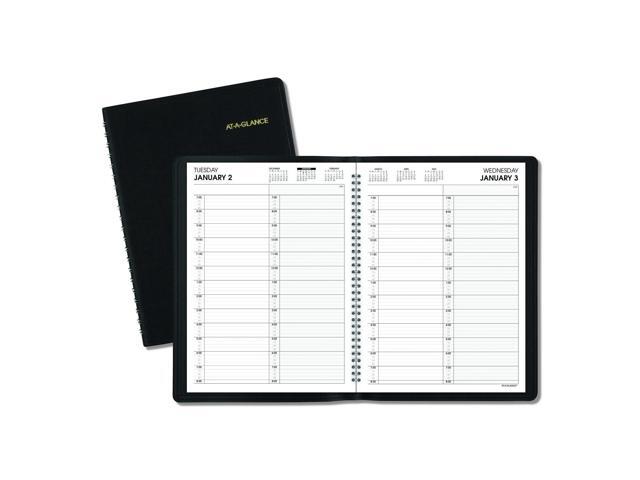 AT-A-GLANCE 2026 Two Person Daily Appointment Book, Black, Large, 8' x 11'