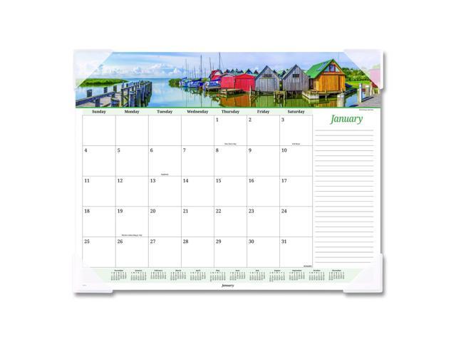 AT-A-GLANCE 2026 Panoramic Seascape Monthly Desk Pad, Standard, 21 3/4' x 17'