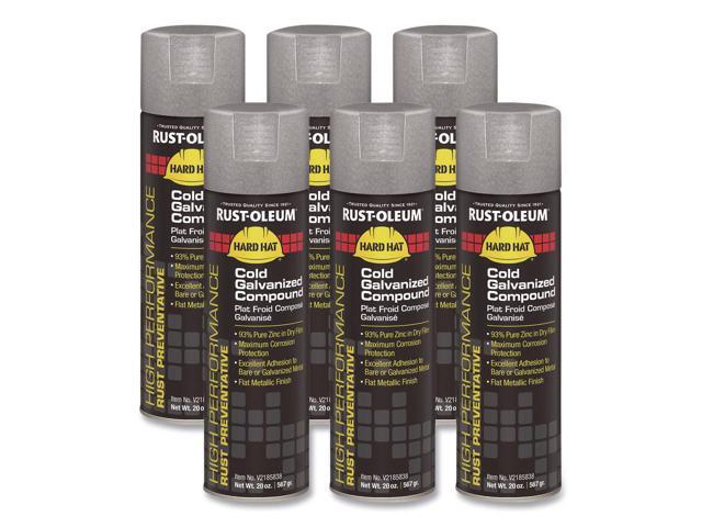 Hard Hat High Performance V2100 System Rust Preventive Cold Galvanizing Compound Flat Gray 20 oz Aerosol Can 6/Carton V2185838