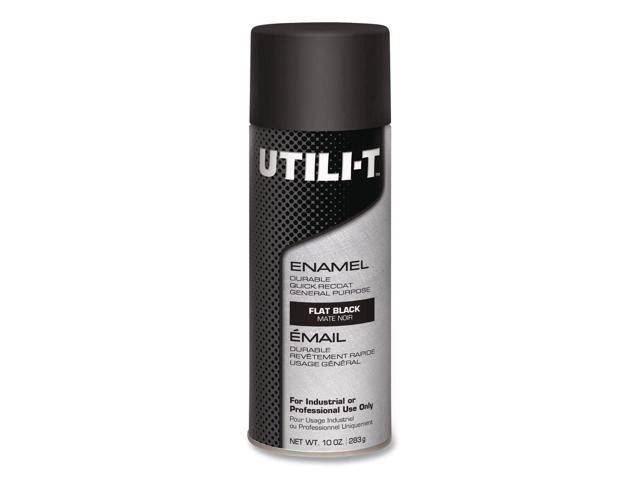 UTILI-T Spray Paint Flat Black 10 oz Aerosol Can 6/Carton 387389
