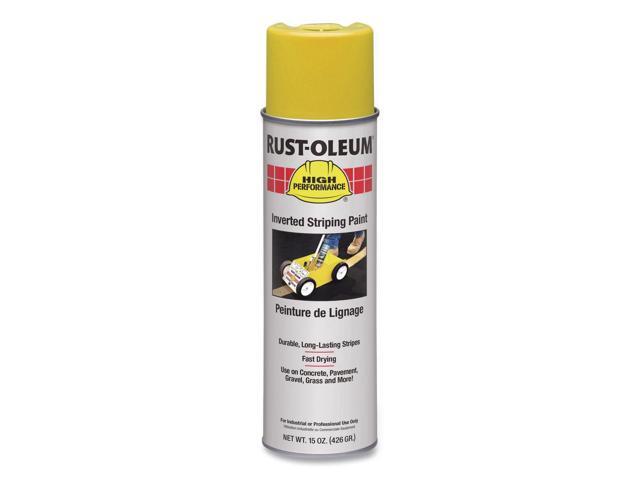 High Performance 2300 System Inverted Striping Paint Semi-Gloss Yellow 18 oz Aerosol Can 6/Carton 2348838V