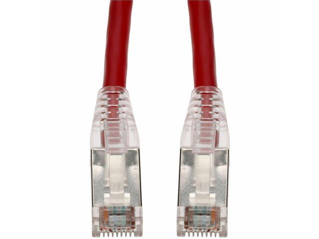 AddOn 40ft Red CAT 6 Shielded PVC Ethernet Cable Snagless Easy Clear Boot RJ-45 M/M ADD40FCAT6SRD