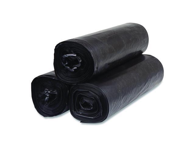 Low-Density Commercial Can Liners 60 gal 1.15 mil 38 x 58 Black Interleaved Roll 25 Bags/Roll 4 Rolls/Carton SLW3858SPK