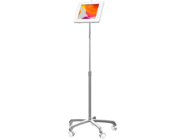 CTA Digital Mobile Floor Stand w/ Heavy Duty Base Universal Enclosure White