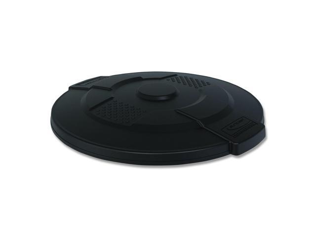 Utility Trash Can Lid for 44 gal Trash Can 24.88' Diameter x 3' Black TCU44GLIDD