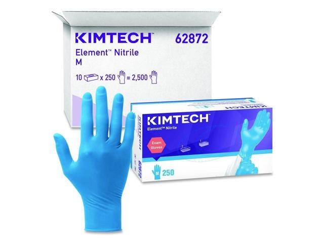 Element Nitrile Exam Gloves Powder-Free AQL 1.5 Medium 3.2 mil Thick 9.3' Long Blue 250/Box 10 Boxes/Carton 62872
