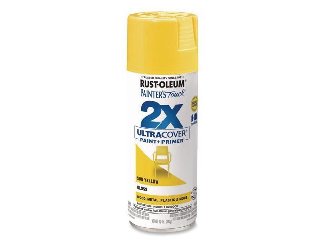 Painters Touch 2X Ultra Cover Spray Paint Gloss Sun Yellow 12 oz Aerosol Can 6/Carton 334046