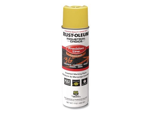 Industrial Choice M1600 System Solvent-Based Precision Line Marking Paint Flat Hi-Vis Yellow 17 oz Aerosol Can 12/Carton 203025V