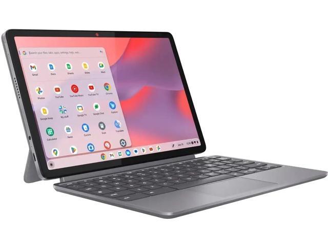Lenovo - Duet 11 Chromebook 11" 2K LCD Touchscreen 2-in-1 Laptop - MediaTek Kompanio 838 2024 - 4GB RAM - 128GB with keyboard - Luna Gray - image 11