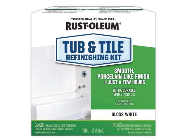 Specialty Tub and Tile Refinishing Kit Gloss White Quart 384165