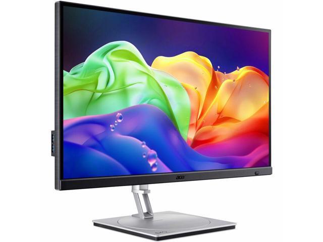 Acer PE270K L1 27' 4K UHD IPS Creator Monitor, HDR10, Factory Calibrated, 100% sRGB, USB-C Connectivity, Height Adjustable Stand, Silver