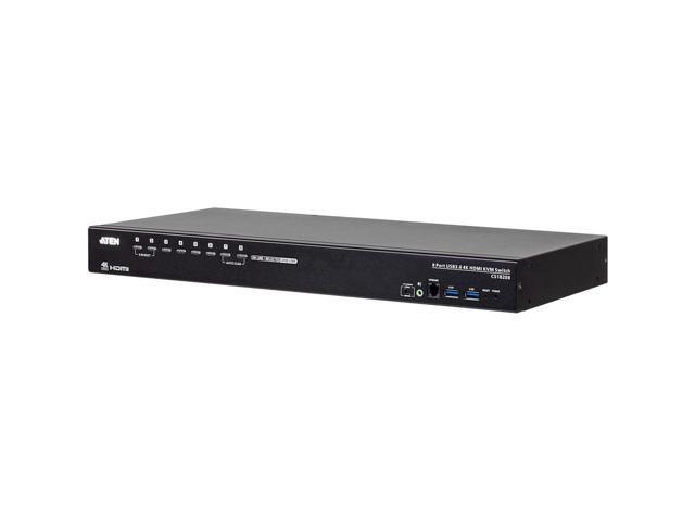 ATEN CS18216 16-Port USB 3.0 4K HDMI KVM Switch with Rack Mounting Kit CS18208