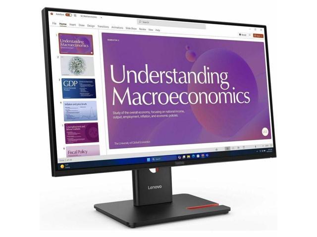 Lenovo - ThinkVision 23.8" IPS LED FHD 48Hz-120Hz Monitor (HDMI, USB, DP) w/Speakers - Eclipse Black - image 10