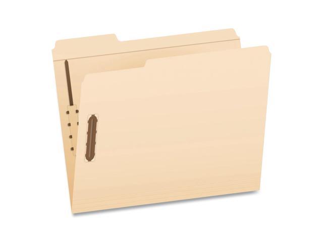 Heavy-Duty Fastener Folder 1/3-Cut Tab: Assorted Expands 0.75' 2 Fasteners Letter Size Manila 50/Box 1006994