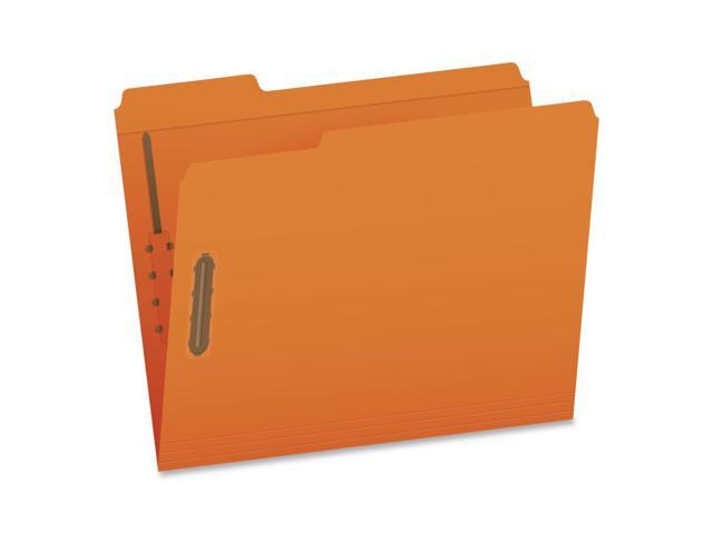 Colored Top Tab Fastener Folders 1/3-Cut Tab: Assorted Expands 0.75' 2 Fasteners Letter Size Orange 50/Box 1007029