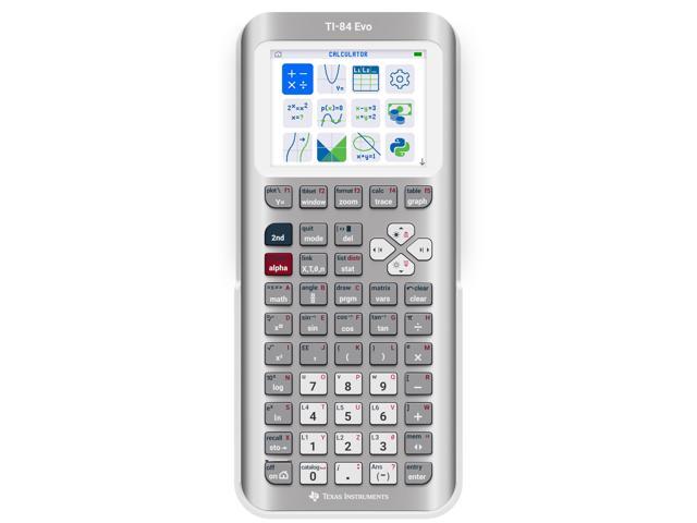 Texas Instruments Graphing Calculator - Rechargeable - Battery Powered - 3.4' Width x 0.8' Depth x 7.6' Length - Metallic Silver - 84EVO/FC/1L1/A10