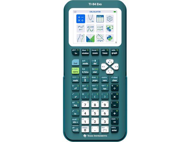 Texas Instruments Graphing Calculator - Rechargeable - Battery Powered - 3.4' Width x 0.8' Depth x 7.6' Length - Teal - 84EVO/FC/1L1/A6