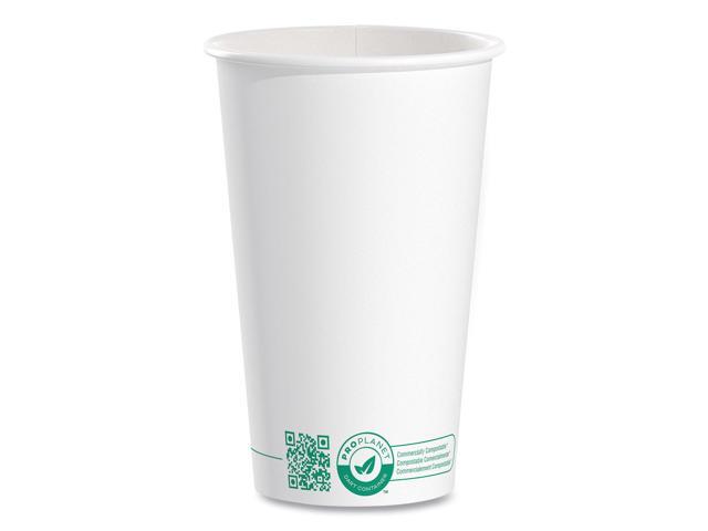 Solo Compostable Paper Hot Cups - ProPlanet Seal - 16 oz - White/Green - 1,000/Carton - 316PLA-PLANET