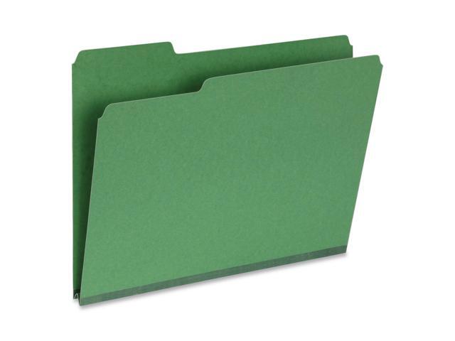 Recycled Colored File Folders 1/3-Cut Tabs: Assorted Letter Size 1' Expansion Green 25/Box 1007009
