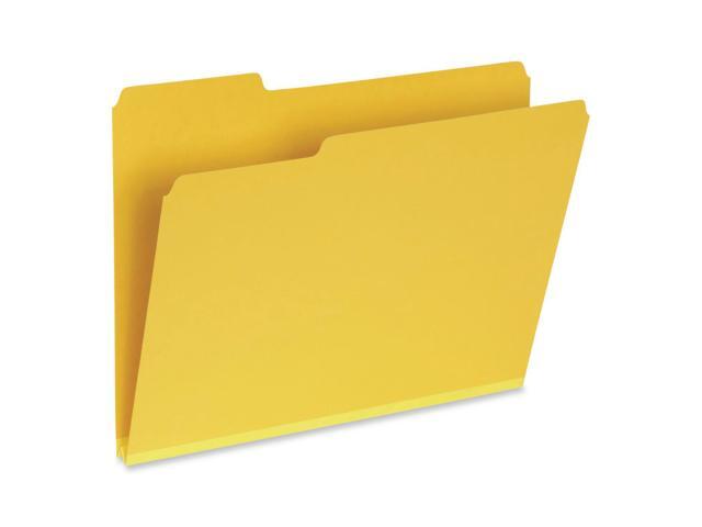 Recycled Colored File Folders 1/3-Cut Tabs: Assorted Letter Size 1' Expansion Yellow 25/Box 1007022