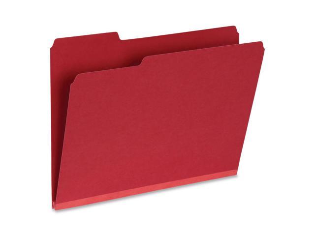 Recycled Colored File Folders 1/3-Cut Tabs: Assorted Letter Size 1' Expansion Red 25/Box 1007010