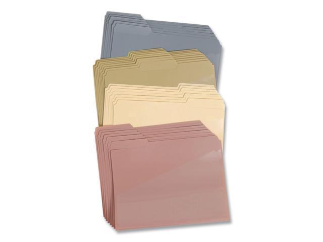 Slash Pocket Poly File Folders 1/3-Cut Tabs: Assorted Letter Size 1' Expansion Assorted Dawn Colors 30/Box 10543