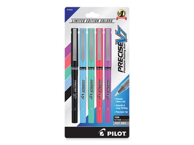 Pilot Precise V7 Roller Ball Pen Fine Limited Edition Assorted Ink 5Pk 16991