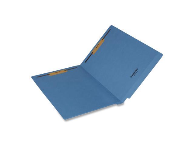 Colored Reinforced End Tab Fastener Folders Straight Tab Expands 0.75' 2 Fasteners Legal Size Blue 50/Box 1007058