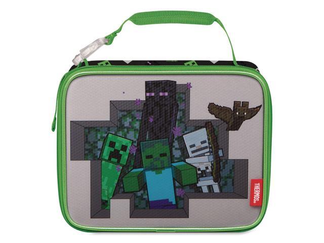 Minecraft Insulated Soft Lunch Bag 9.5 x 3.75 x 7.5 Black/Green/Multicolor K225055006ST