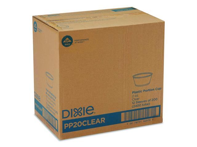 Plastic Souffle/Portion Cups 2 oz Clear 200/Sleeve 12 Sleeves/Carton PP20CLEAR