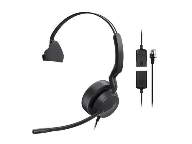 YEALINK CALL CENTER HEADSET; MONO HEADSET; NOISE-CANCELLING MICROPHONE; LEATHER