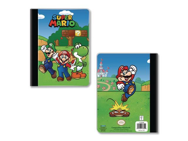 Licensed Composition Book Super Mario Wide/Legal Rule Multicolor Cover 100 9.75 x 7.5 Sheets 717850MBSA