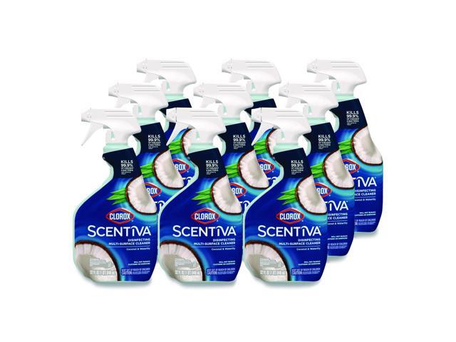 Scentiva Disinfecting Multi-Surface Cleaner Bleach Free Coconut and Waterlily Scent 32 oz Spray Bottle 9/Carton 60521CT