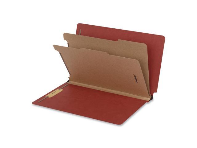 Heavy-Duty Pressboard End Tab Classification Folders Expands 2' 2 Dividers 6 Fasteners Legal Size Brown 10/Box 1007076