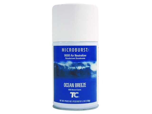TC Microburst 9000 Air Freshener Refill Ocean Breeze 5.3 oz Aerosol Spray 4/Carton FG4012471