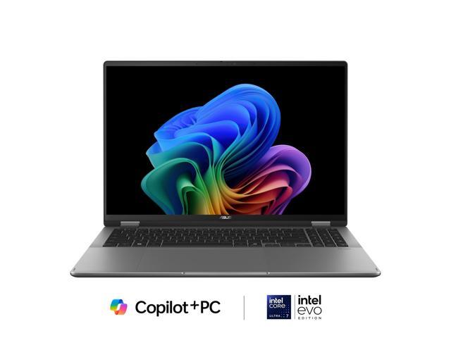 ASUS - Vivobook 16 Flip 16" 2K OLED Laptop - Intel Core Ultra 7 - 16GB RAM - 512GB SSD - Copilot+ PC - Matte Gray - image 3