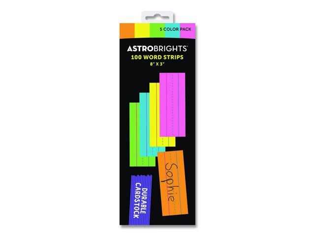 Five-Color Ruled Word Strips 8' x 3' Assorted Colors 100/Pack 9104001