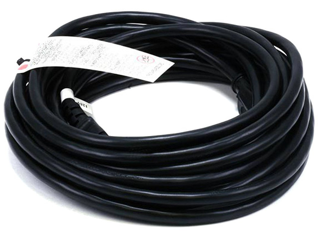 105288 25-Feet 16AWG Power Cord Cable with 3 Conductor PC Power Connector Socket, Black (2 Pack)