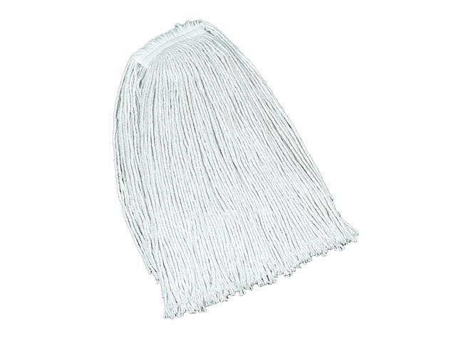 Non-Launderable Economy Cotton Mop Heads Cut-End Cotton White 32 oz 1' White Headband 12/Carton FGV11900WH00