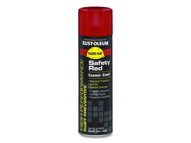 Hard Hat High Performance V2100 System Rust Preventive Enamel Spray Paint Flat Safety Red 15 oz Aerosol Can 6/Carton V2163838