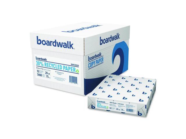 30% Recycled Copy Paper 92 Bright 20 lb Bond Weight 8.5 x 11 White 500 Sheets/Ream 10 Reams/Carton 20030