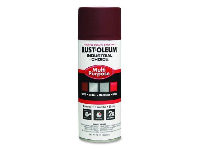 Industrial Choice 1600 System Multi-Purpose Enamel Spray Paint Flat Red 12 oz Aerosol Can 6/Carton 1667830